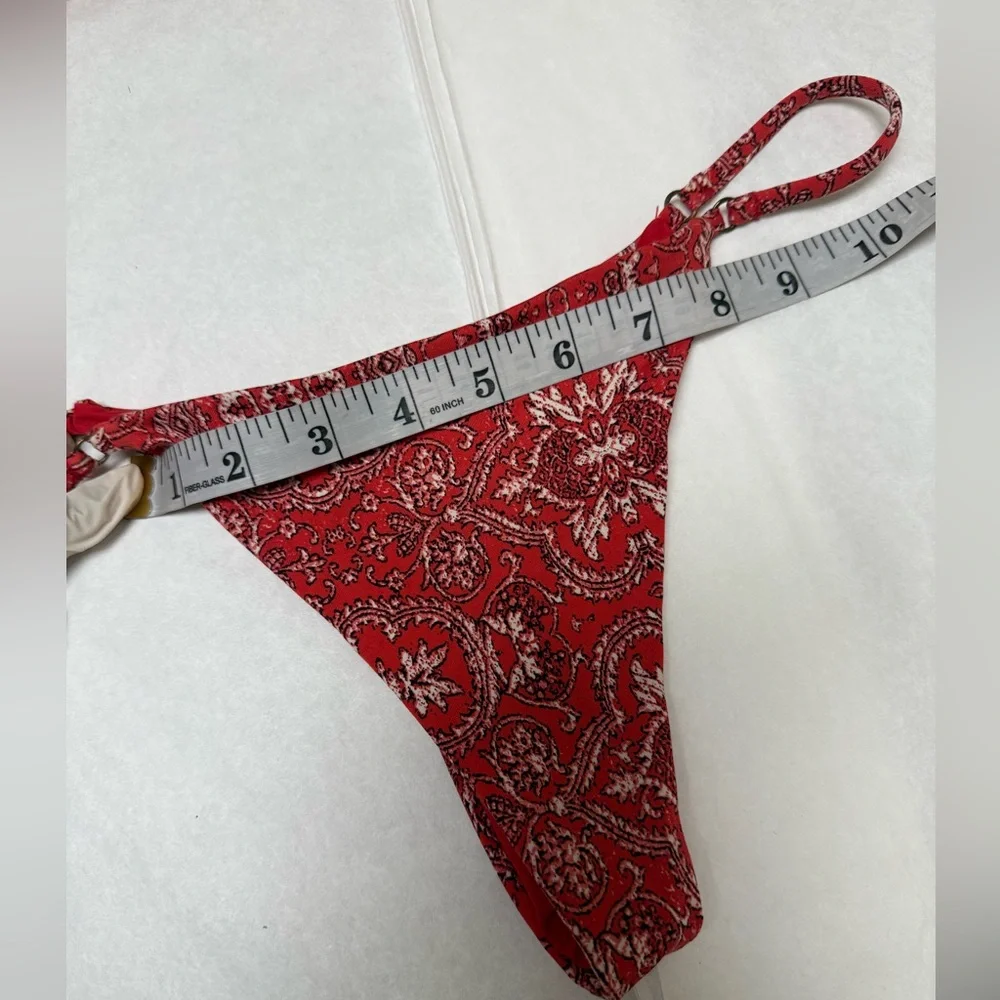 Frankie's Bikinis Joy Red Bandana Print Bikini Swimwear Set 🔴